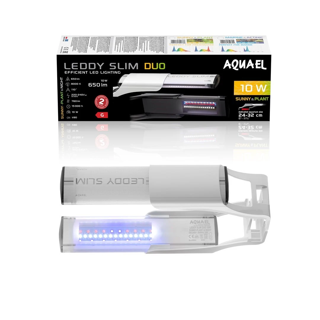 AquaEl Leddy Slimduo 10 W Sunny Plant and Night White